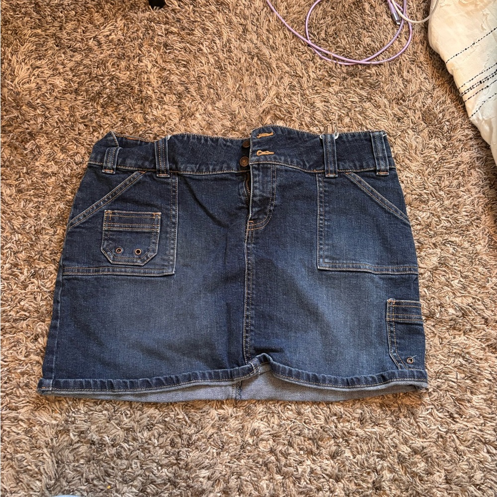 Old Navy Dark Blue Denim Mini Skirt